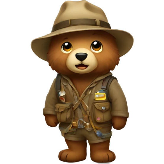 Explorer bear emoji