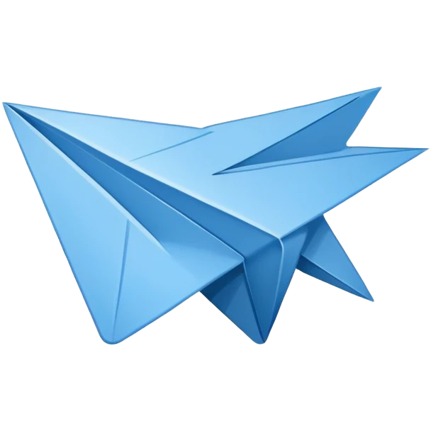 Telegram app logo with paper airplane icon emoji