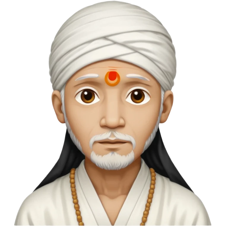 Shirdi Sai Baba with white robe and headscarf emoji