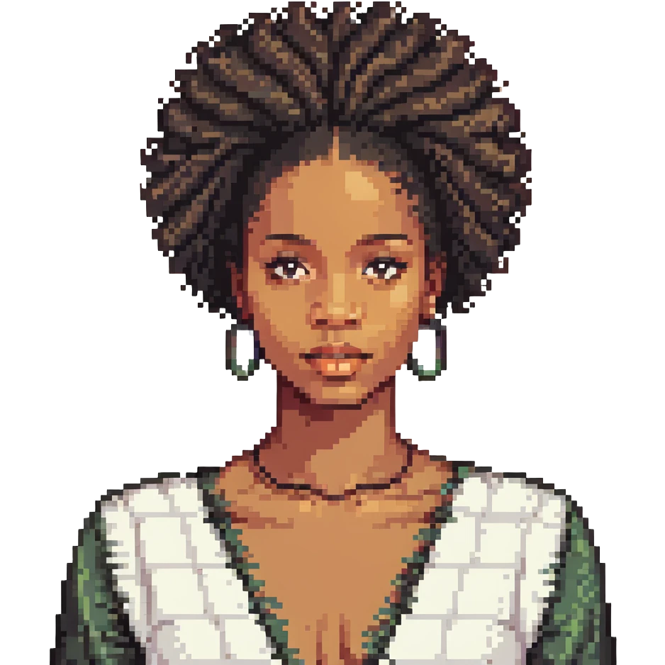 black woman with natural hair emoji