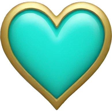 Turquoise heart emoji