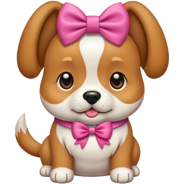 dog with bow emoji