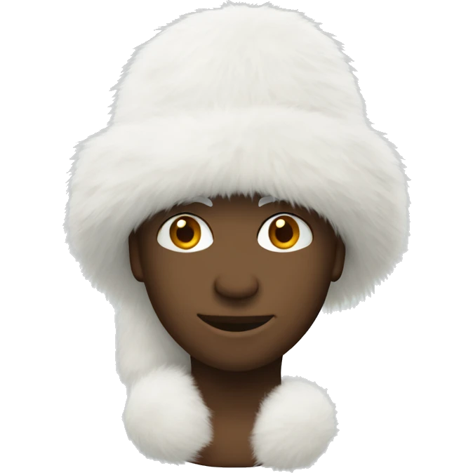 White fur hat emoji