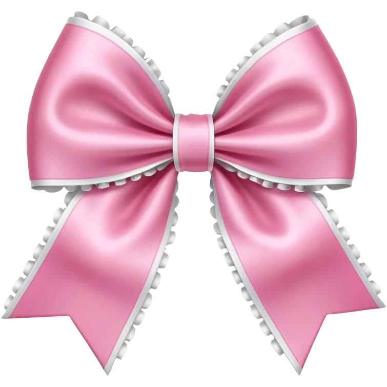 White and pink bow ￼ emoji