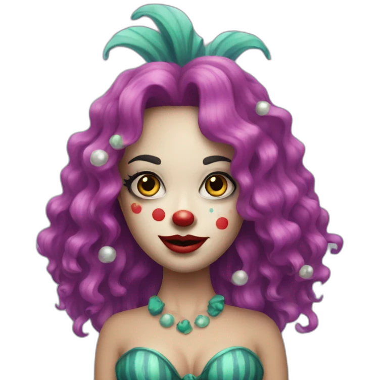 Mermaid clown emoji