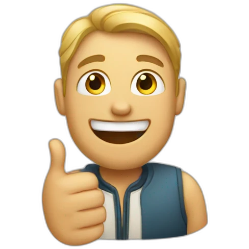 man with thumb up emoji