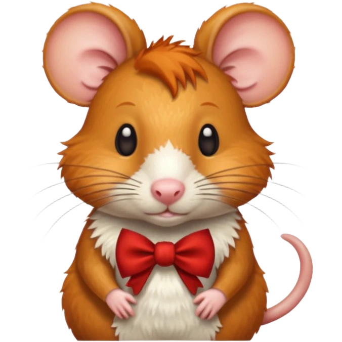 Рыжая крыса с бантом  emoji