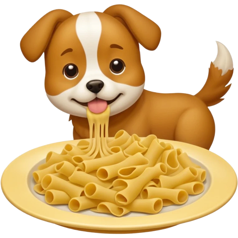 Dog farting out pasta  emoji