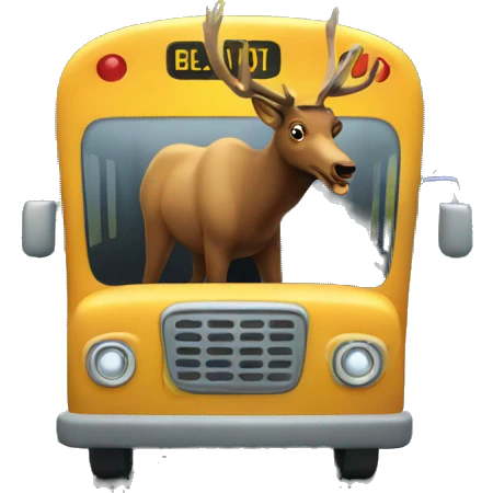 An Elk Driving a Bus emoji