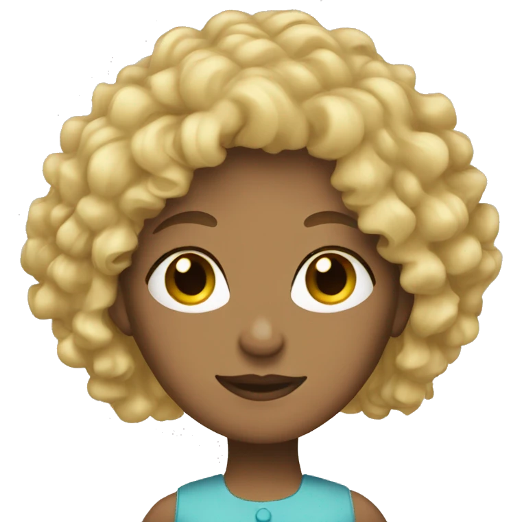 Curly blonde hair woman emoji