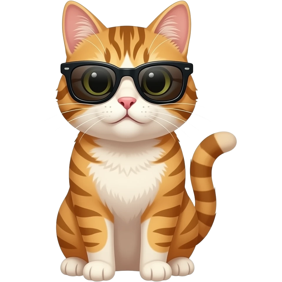 Cat wearing sunglasses emoji