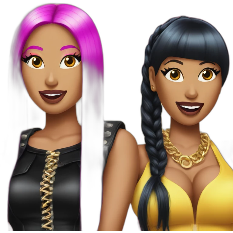 Nicki Minaj and Cardi B emoji
