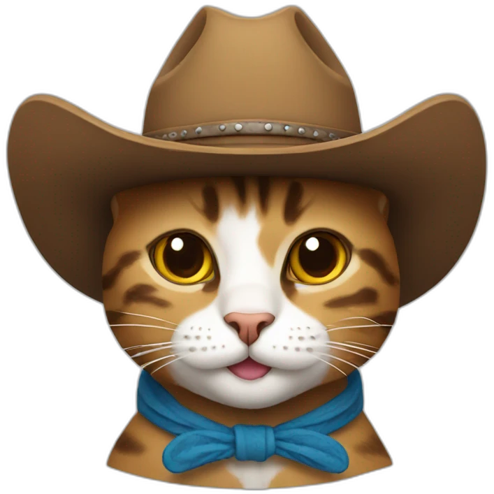 Cowboy cat emoji