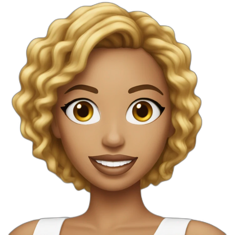 Beyoncé avec un panneau écrit natalie emoji