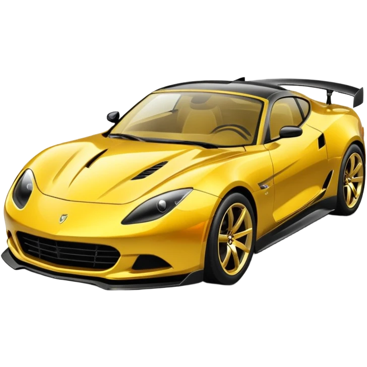 a sleek black gold yellow emoji