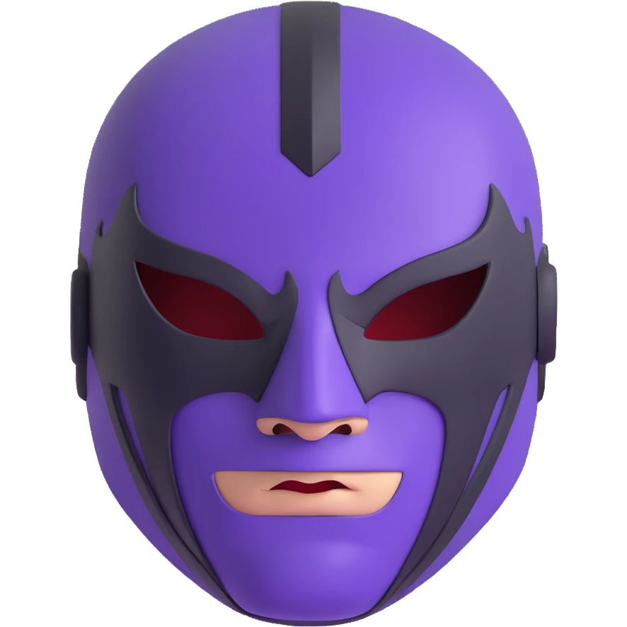 black and lavender luchador mask emoji