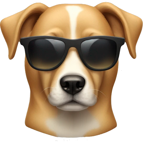 Dog wearing sunglasses  emoji