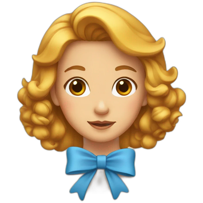 lassie with a bow emoji