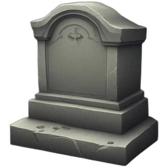 old grave stone emoji