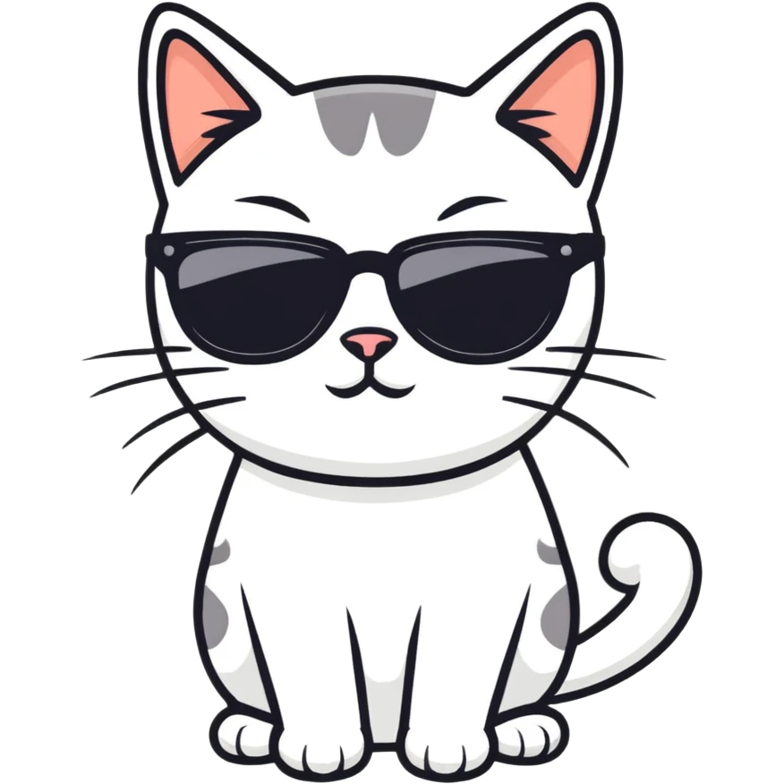 Cat with sunglasses emoji