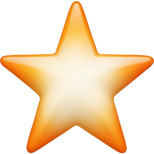 one plain bright orange star  emoji
