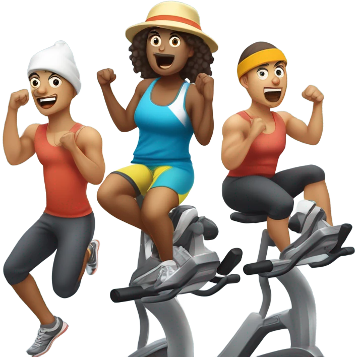 funny gym commnity challenge  emoji