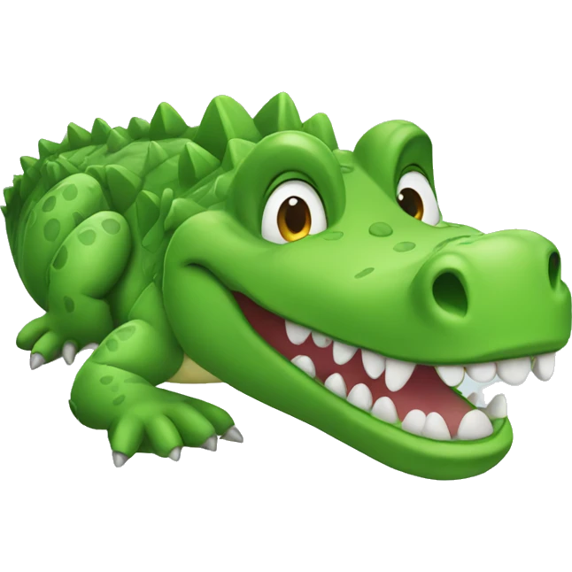 Happy crocodile  emoji