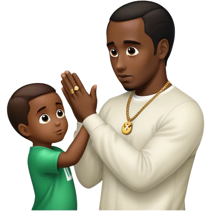P Diddy touching a kid emoji