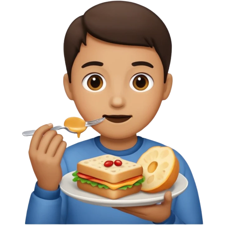 Someone eating emoji