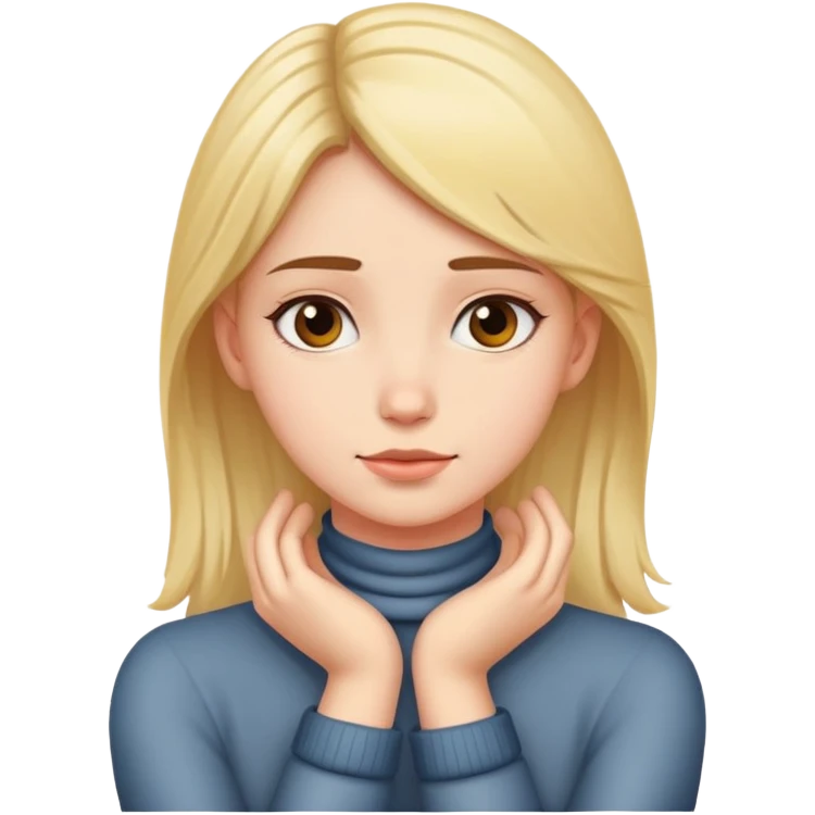 girl crossing hands over neck emoji