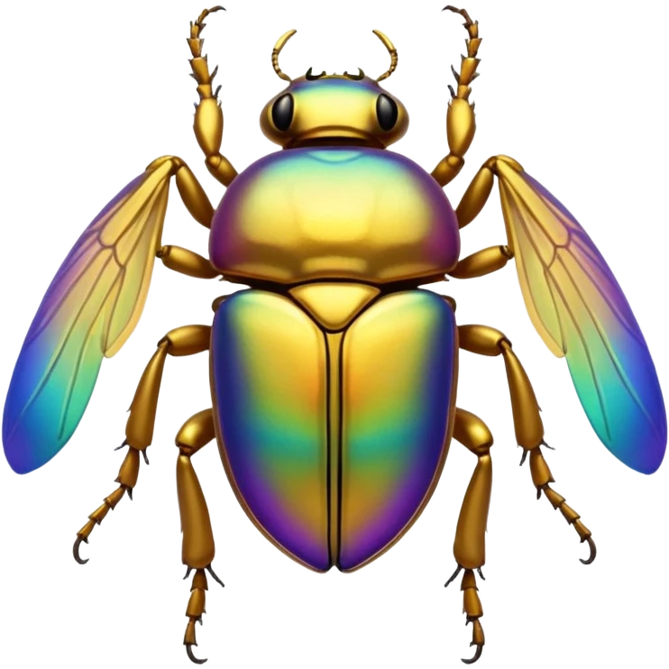 Golden colorful Egyptian scarab  emoji
