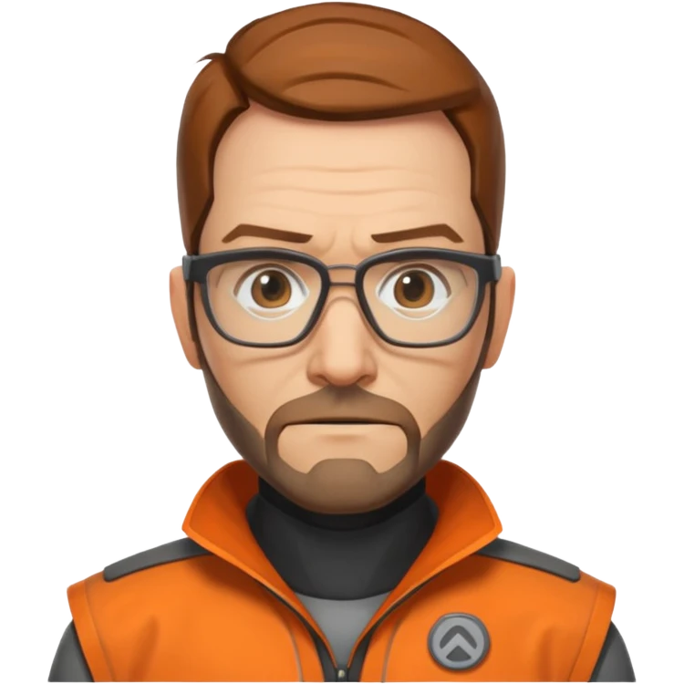 gordon freeman 100 100px without helmet emoji