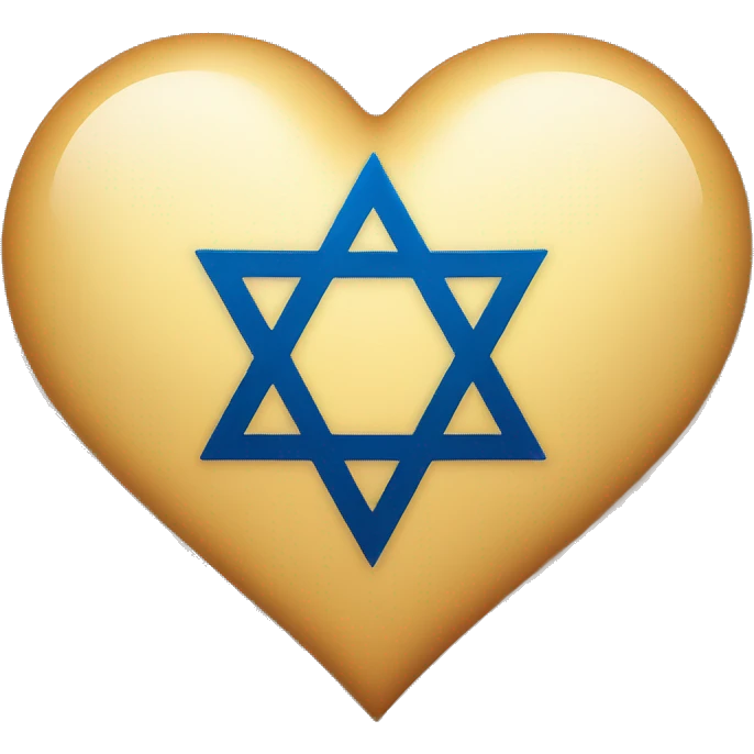 Heart with Jewish star in it emoji
