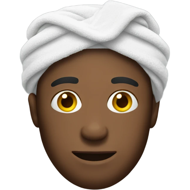 Man with towel on his head  emoji