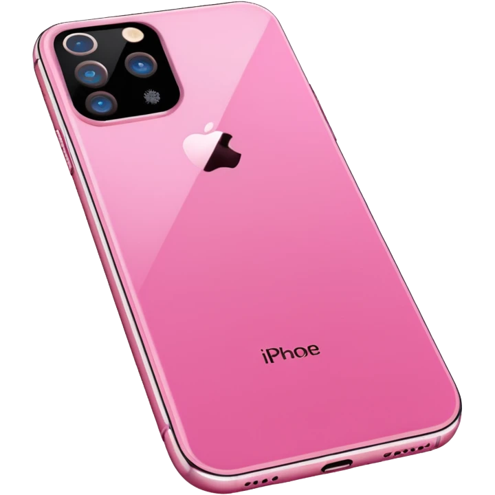 Create me a pink iPhone 17 pro image with the screen in a straight position. png emoji