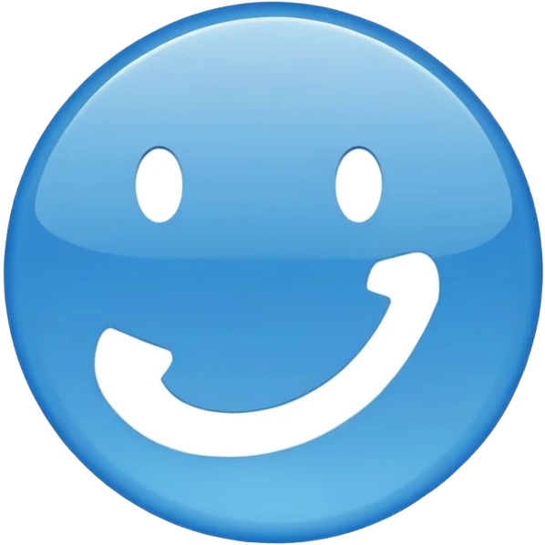 flat blue circle emoji