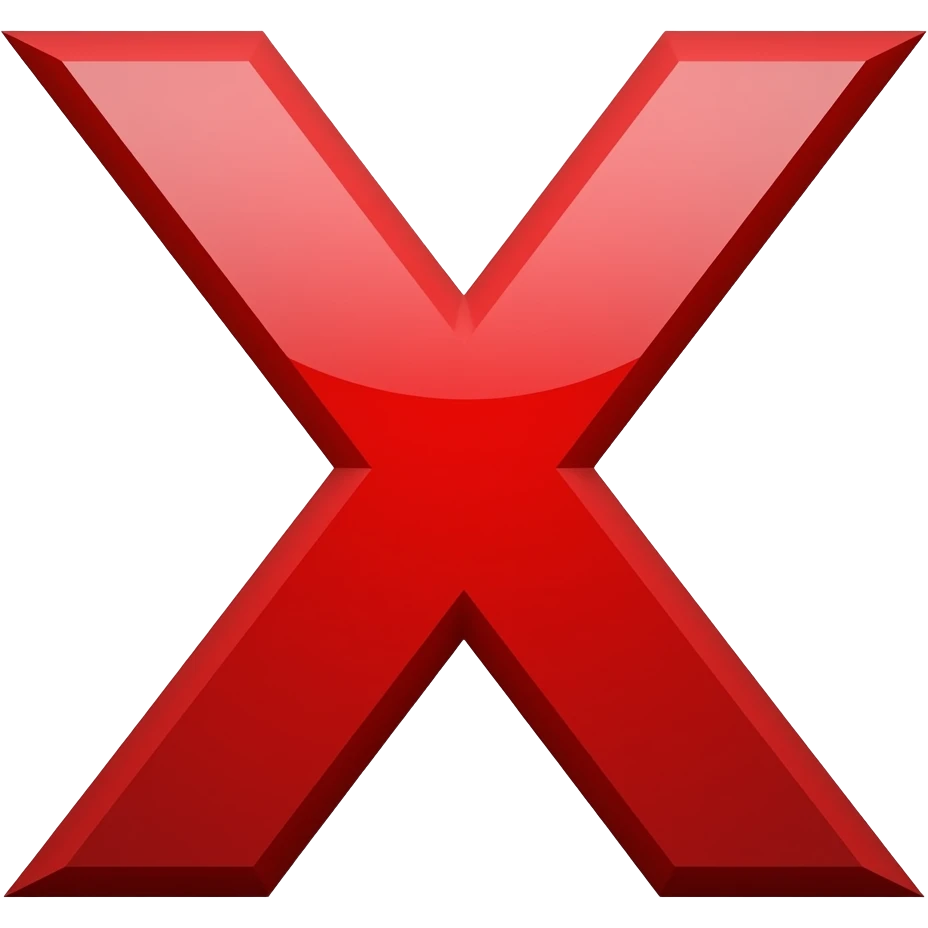 RED X emoji