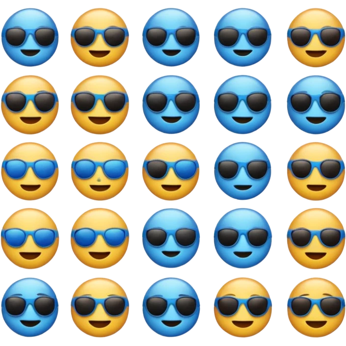 In shades of blue - Emoji Puzzle - Some emojis emoji