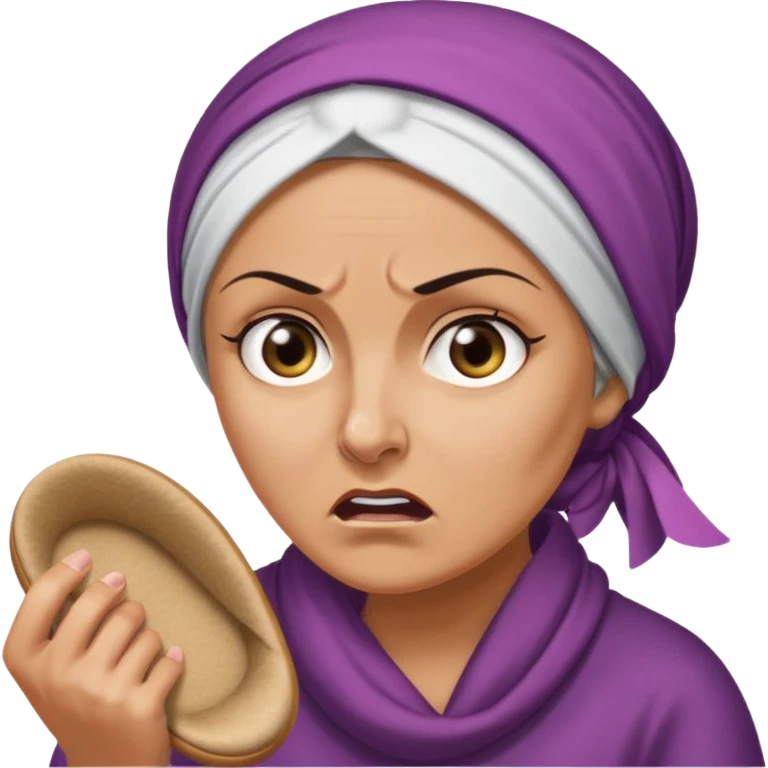 Terlik fırlatan anne emoji