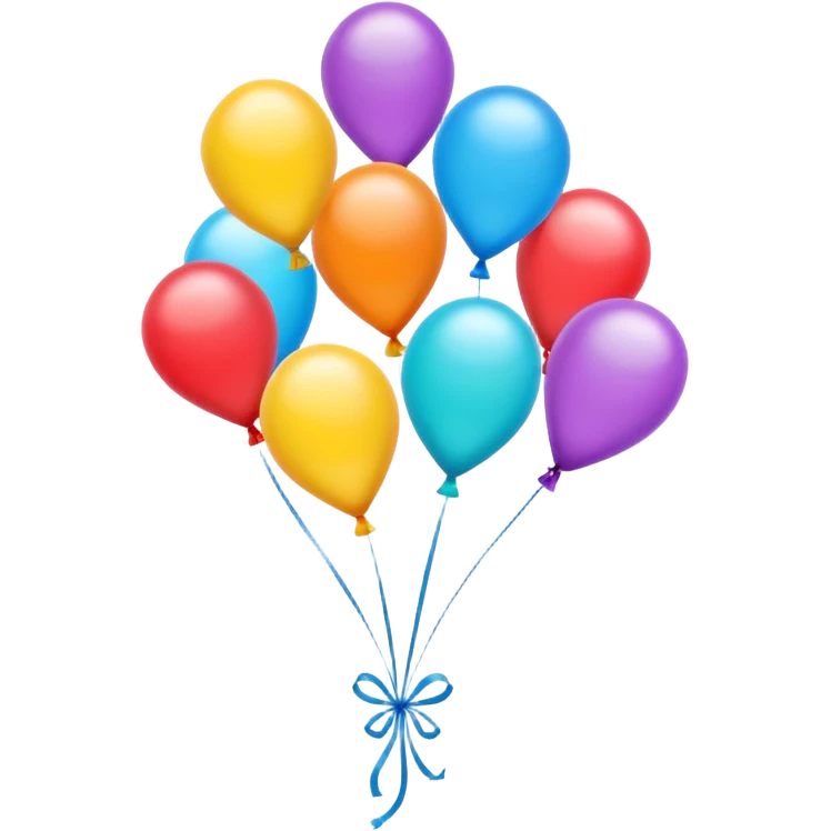 flowert shaped flying balloons emoji