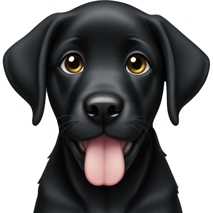 Black lab puppy  emoji