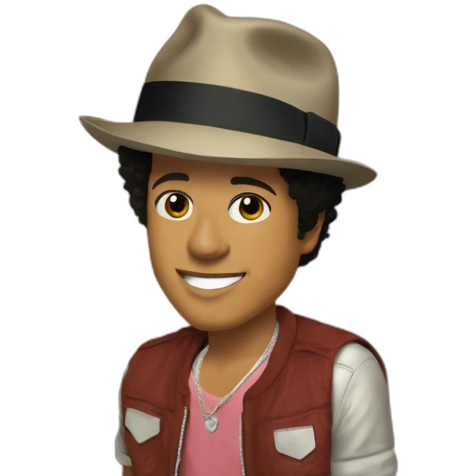 Bruno Mars with the weenkd emoji