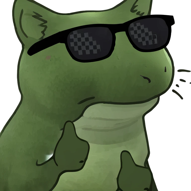 Cat with sunglasses emoji
