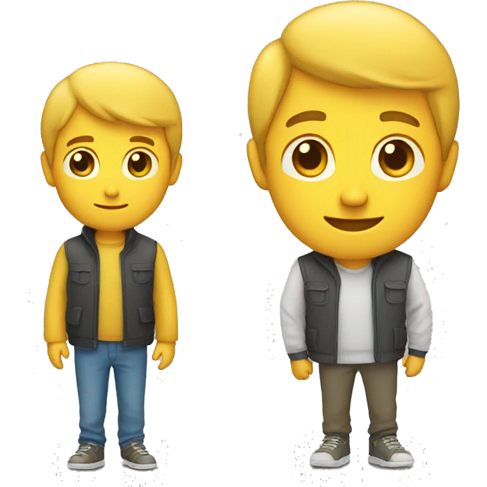 father and son yellow emoji