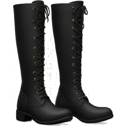 Long Black stylish Boots emoji