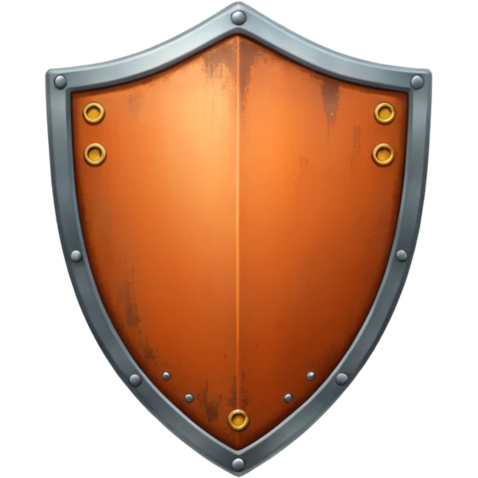 generate a realistic rust-clear steel shield emoji