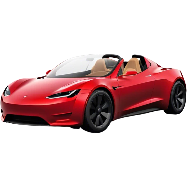 Tesla Roadster - Tesla (Model Year: 2020) (Iconic colour: Dark Red) emoji