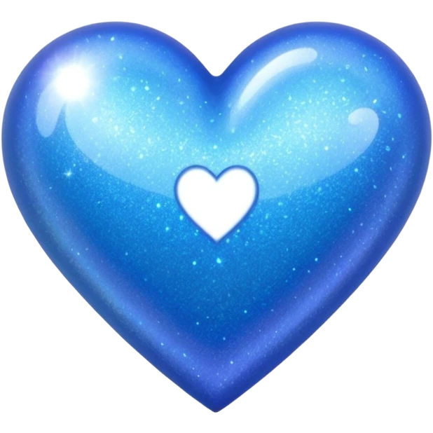 blue heart with a glitter effect emoji