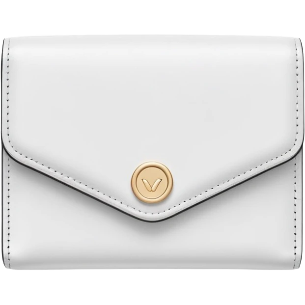 white wallet, clean girl aesthetic, soft colors, minimal design emoji