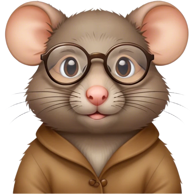 Rat avec des lunettes  emoji